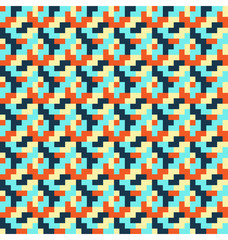 Seamless bright fun abstract mosaic pattern