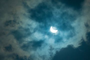 Obraz na płótnie Canvas Partial Solar Eclipse March 20, 2015