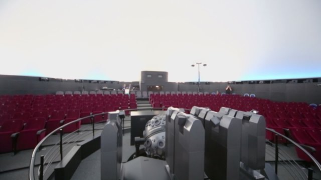 Equipment for star sky projecting in Moscow Planetarium