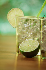 Mint and lime refreshing summer cocktails