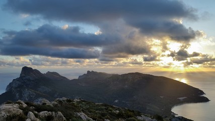 Fototapeta premium Amanecer en la península de formentor