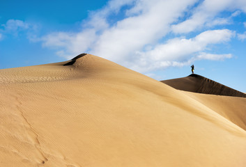 Fototapeta na wymiar Sand dunes of Maspalomas. Gran Canaria. Canary Islands.