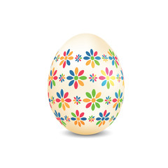 Colorful Easter egg Isolated on white background