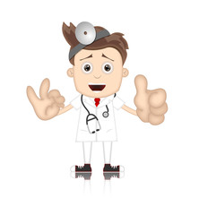 Friendly Ben Boy Doctor Doc Medicone Hospital Cartoon