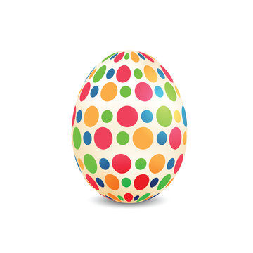 Colorful Easter egg Isolated on white background