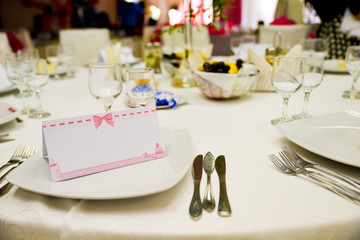 Wedding table decoration