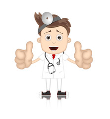 Friendly Ben Boy Doctor Doc Medicone Hospital Cartoon