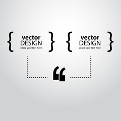 Creative quotation template. Vector art.