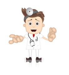 Friendly Ben Boy Doctor Doc Medicone Hospital Cartoon