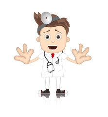Friendly Ben Boy Doctor Doc Medicone Hospital Cartoon