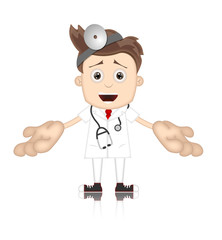 Friendly Ben Boy Doctor Doc Medicone Hospital Cartoon