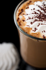 dessert in a glass on white background