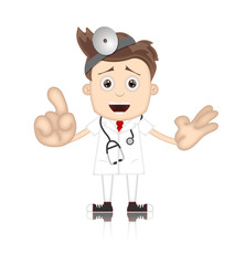 Friendly Ben Boy Doctor Doc Medicone Hospital Cartoon