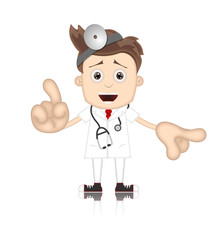 Friendly Ben Boy Doctor Doc Medicone Hospital Cartoon