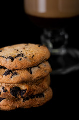dessert in a glass on white background