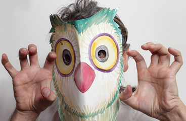 owl mask man