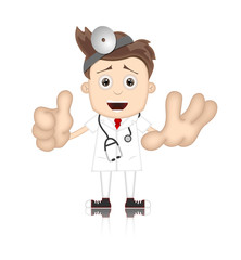 Friendly Ben Boy Doctor Doc Medicone Hospital Cartoon