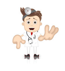 Friendly Ben Boy Doctor Doc Medicone Hospital Cartoon