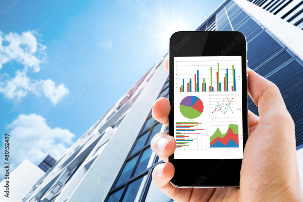 Poster phone with analyzing graph