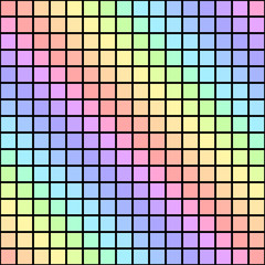 Vector geometric abstract seamless pattern rainbow.