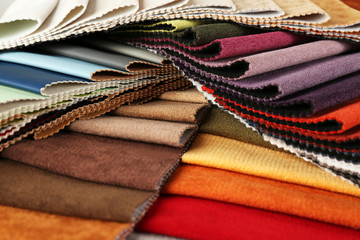 Scraps of colored tissue close up