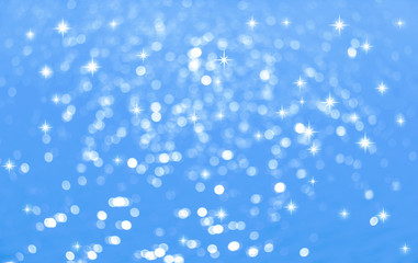 blue bokeh and star, Abstract circular bokeh background of Light