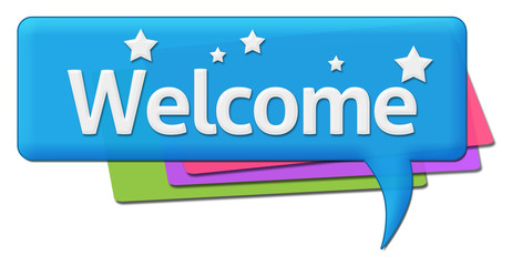 Welcome With Colorful Comment Symbol
