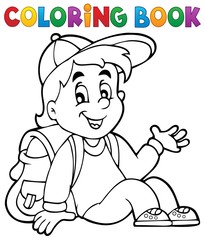 Coloring book pupil theme 4