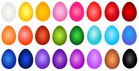 Viele bunte Ostereier