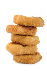 chicken nuggets isolated on white