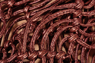 Macrame leather belts  close up
