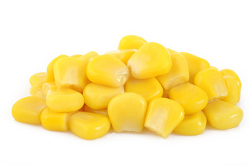 canned corn isolated on white background