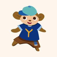 animal monkey cartoon theme elements