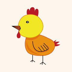 animal chicken cartoon theme elements