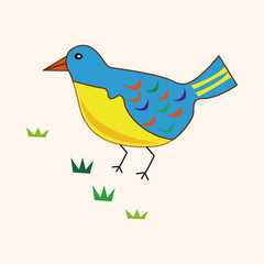bird cartoon theme elements