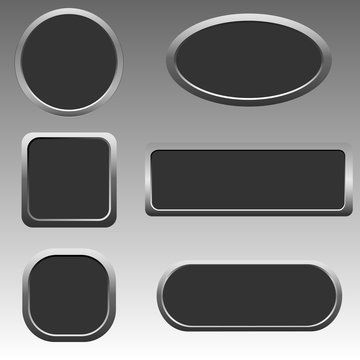 Silver web button set