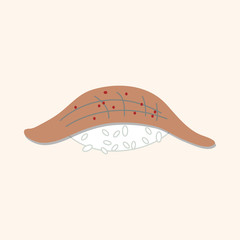 Japanese food sashimi theme elements