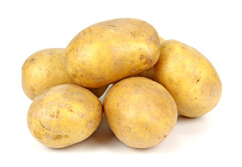 potatos isolated on white background