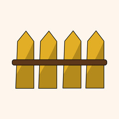 Flower garden fence theme elements