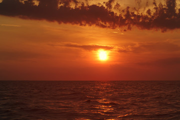 summer sunset on the bay