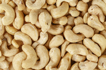 dried cashews nuts background