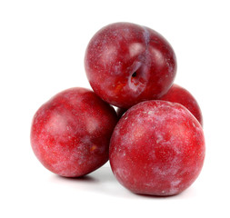 Sweet plum isolated on white background cutout