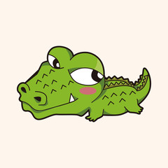 animal crocodile cartoon theme elements