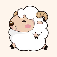 animal sheep cartoon theme elements