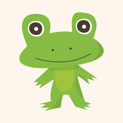 animal frog cartoon theme elements