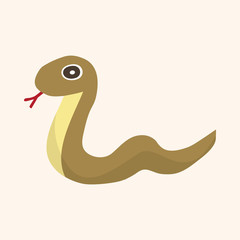 Naklejka premium animal snake cartoon theme elements
