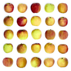 Apple in row background