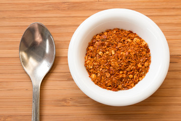 Cayenne pepper in the dish