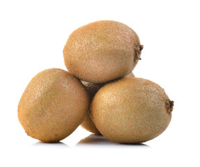 Fresh kiwi fruit on a white background