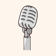 rock style microphone theme elements